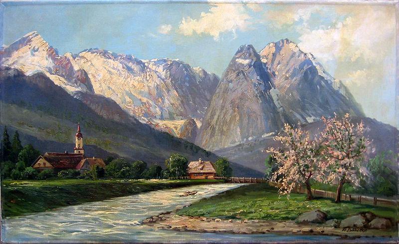 Albert Blaetter Wettersteingebirge oil painting picture